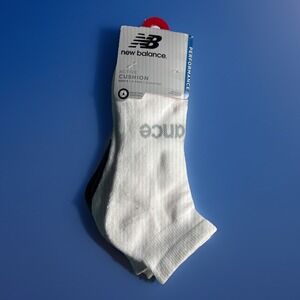 New Balance Mens 6 Pack Active Cushion Low Cut Socks - White-Gray-Black 6-12.5